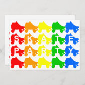 skateパーティー：レインボークワッド 招待状 (正面/裏面)