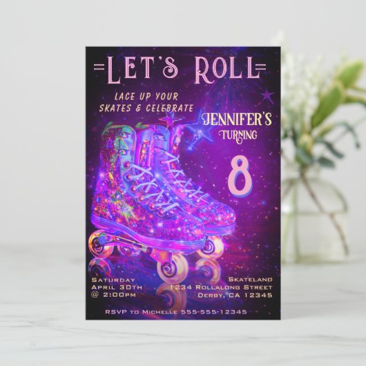 Skate Birthday Party Invitation 招待状 (スタンド正面)