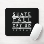 Skate Fall Get Up Repeat - Funny Skateboarding Ska マウスパッド (マウス)