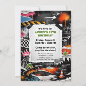 Skate Graffiti Teen Birthday 招待状 (裏面)