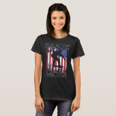 Skate Mom Fun Patriotic American Flag Retro Skate Tシャツ (正面フル)