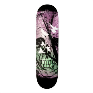 Skate Natureza Radical com pássaros e caveira スケートボード