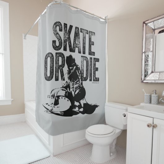 Skate Or Die (Hockey) Shower Curtain シャワーカーテン (インサイチュ)