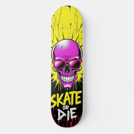 Skate or Die Nº2 - Skateboard Deck - Punk Grunge スケートボード (正面)