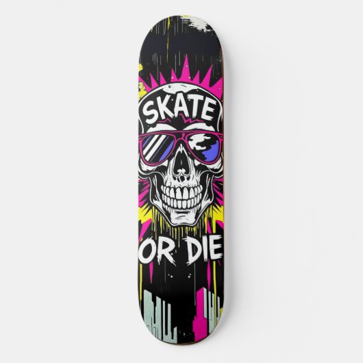 Skate or Die Nº4 - Skateboard Deck - Punk Grunge スケートボード (正面)