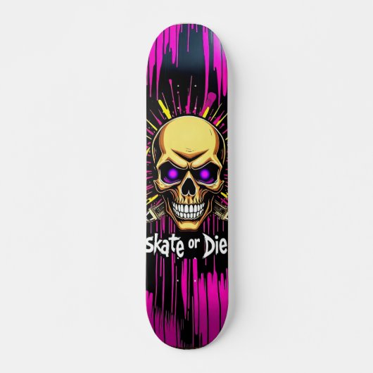 Skate or Die Nº8 - Skateboard Deck - Punk Grunge スケートボード (正面)
