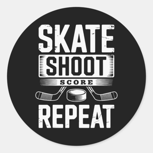 Skate Shoot Score Repeat (2) ラウンドシール (正面)