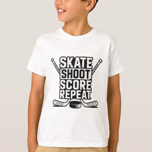 Skate Shoot Score Repeat _4  Tシャツ (正面)