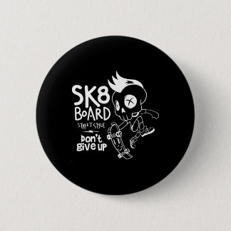 Skate Skateboard Funny Sk8 Skateboarding Skater Ol 缶バッジ