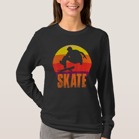 Skate Skateboarding Retro Sport  Skateboarder Vint Tシャツ (正面)