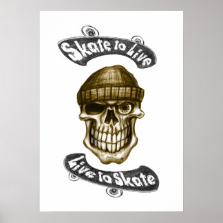 Skate to live – ポスター70x50 ポスター