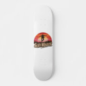 Skate warrior - rétro sunset vintage スケートボード (正面)