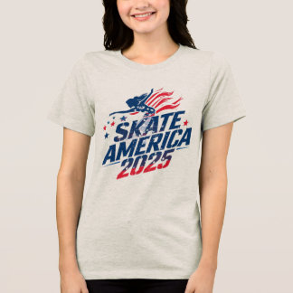 skate womens tshirts ice skater skating sports win トライブレンドＴシャツ