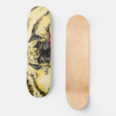 SKateboard おもしろい with Pug Dog スケートボード (正面)