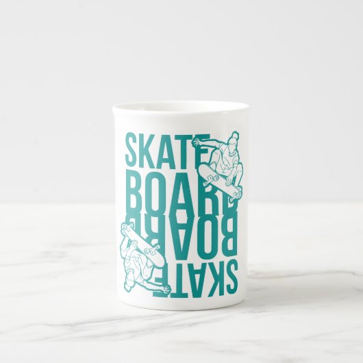 skateboard  ボーンチャイナマグカップ (正面)