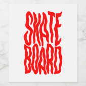 Skateboard ワインラベル (シングルラベル)