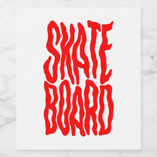Skateboard ワインラベル (シングルラベル)