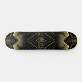 Skateboard Art Deco Black Gold スケートボード (横)