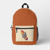 Skateboard Backpack -True Skate Life プリントバックパック (正面)