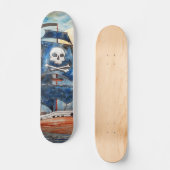 Skateboard Barco pirata con luna llena スケートボード (正面)
