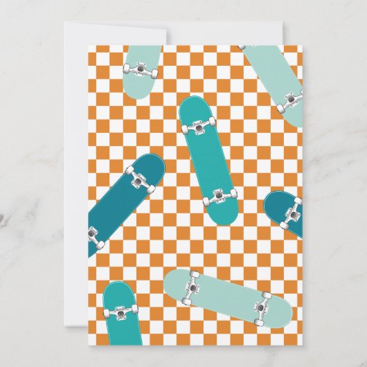 Skateboard Birthday 招待状 (裏面)