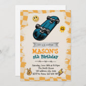Skateboard Birthday Invitation 招待状 (正面/裏面)