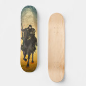 Skateboard Caballero Negro En Caballo Corriendo スケートボード (正面)