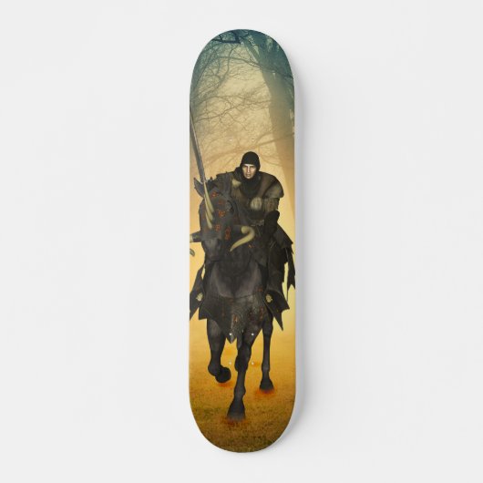 Skateboard Caballero Negro En Caballo Corriendo スケートボード (正面)