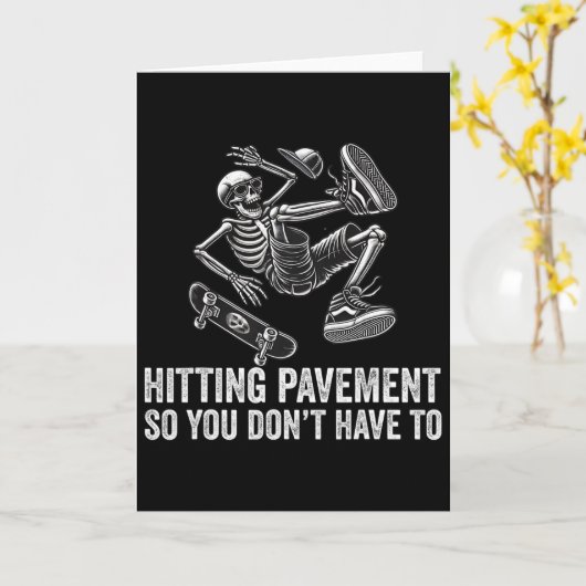 Skateboard Crash Accident Survivor Get Well Skateb カード (黄色い花)