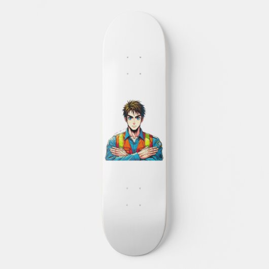 Skateboard Deck mit Manga-Sicherheitsfachmann スケートボード (正面)