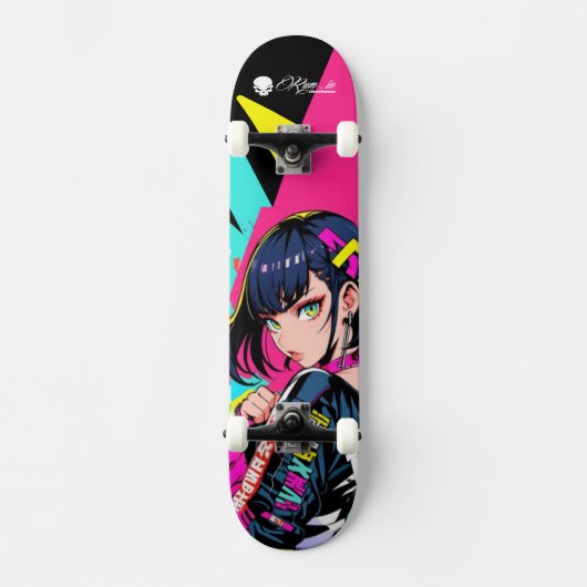 Skateboard Deck - "Respect Women: Oriental Girl" スケートボード (正面)