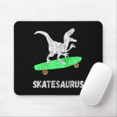 Skateboard Dinosaur Skateboarding T-rex Funny Skat マウスパッド (マウス)
