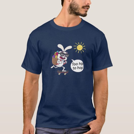 Skateboard Easter Bunny Rabbit Cute Easter Day Tシャツ (正面)