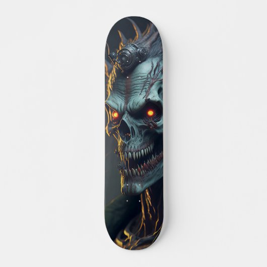Skateboard Esquelético rostro de monstruo sombi スケートボード (正面)
