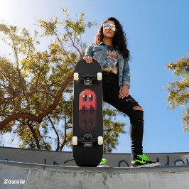 Skateboard fan art Pac-Man fantôme rouge noir スケートボード