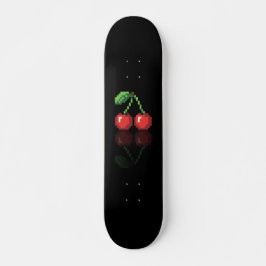 Skateboard fan art Pac-Man pixel cerise noir スケートボード
