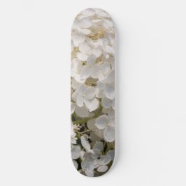Skateboard, fleurs blanche スケートボード