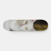 Skateboard Gato blanco con ojos amarillos スケートボード (横)