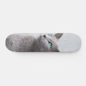 Skateboard Gato de raza azul ruso de ojos verdes スケートボード (横)