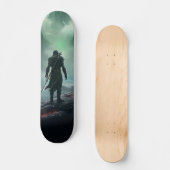 Skateboard Hombre Guerrero En Montaña Nublada スケートボード (正面)