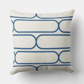 Skateboard Hourglass – Modern Blue & Cream クッション (裏面)