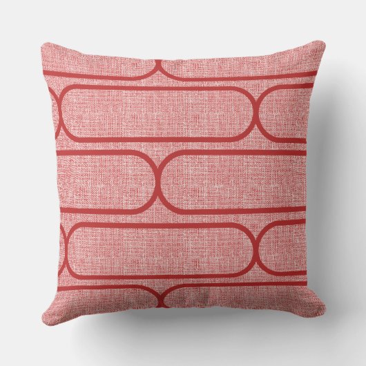 Skateboard Hourglass – Tonal Crimson Reds クッション (裏面)