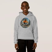 Skateboard Kat Hoodie – Vrijheid in Beweging (正面フル)