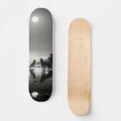 Skateboard Lobos salvajes a media noche con luna スケートボード (正面)
