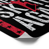 Skateboard Make America Skate Again Funny Skateboa ポスター (角)