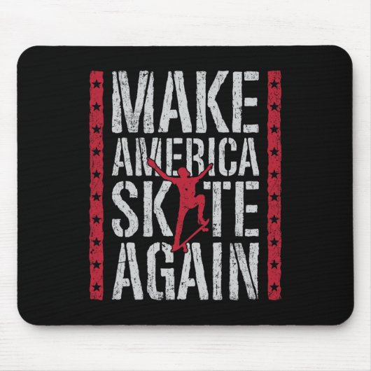 Skateboard Make America Skate Again Funny Skateboa マウスパッド (正面)