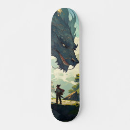 Skateboard Monstruo lagarto y guerrero japonés スケートボード