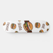 Skateboard motif burger kawaii "eat skate repeat" スケートボード (横)