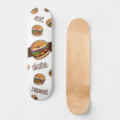 Skateboard motif burger kawaii "eat skate repeat" スケートボード (正面)