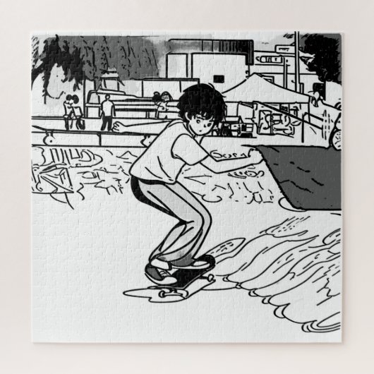 Skateboard Moves - Young Skateboarder ジグソーパズル (縦)